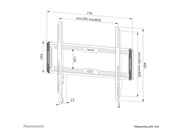 Neomounts Wall mount | WL30-550BL16 TV mount wall | 42-86 " | Maximum weight (capacity) 60 kg | Black - Image 19