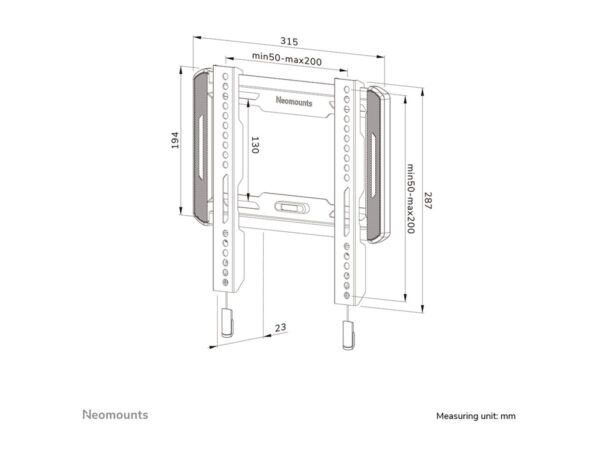 Neomounts Wall mount | WL30-550BL12 TV mount wall | 24-65 " | Maximum weight (capacity) 40 kg | Black - Image 16