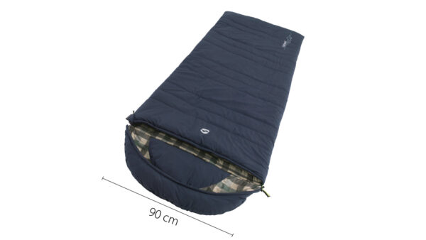 Outwell  Camper Lux  "L" Sleeping Bag  235 x 90 cm 2 way open - auto lock, L-shape Deep Blue - Image 3