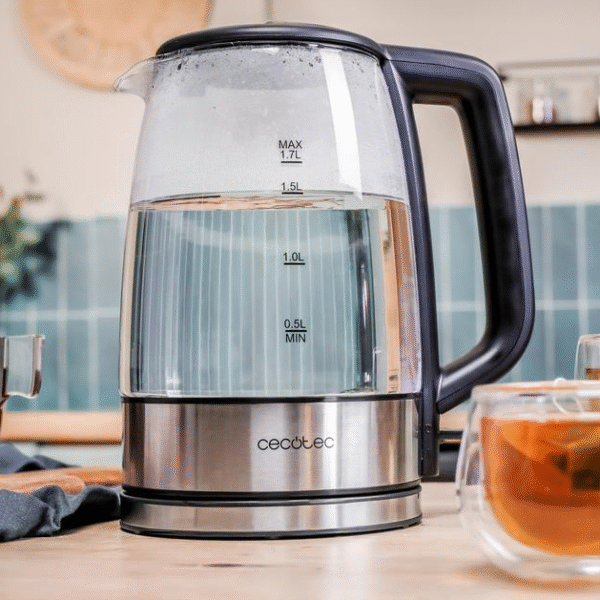 Cecotec Kettle | ThermoSense 340 Clear | Electric | 2200 W | 1.7 L | Glass | 360° rotational base | Clear - Image 5