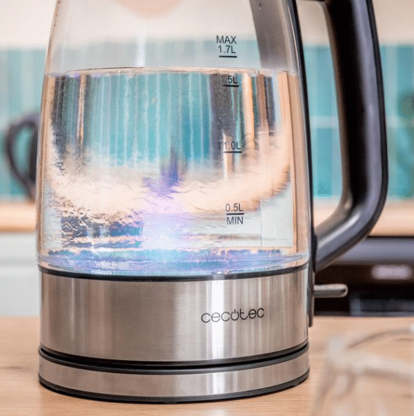 Cecotec Kettle | ThermoSense 340 Clear | Electric | 2200 W | 1.7 L | Glass | 360° rotational base | Clear - Image 7