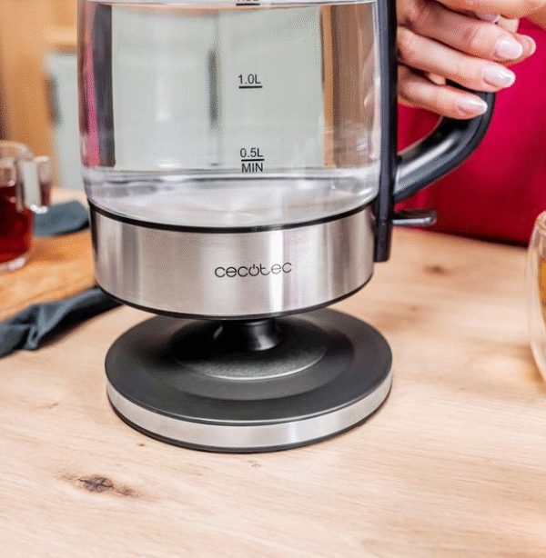 Cecotec Kettle | ThermoSense 340 Clear | Electric | 2200 W | 1.7 L | Glass | 360° rotational base | Clear - Image 8