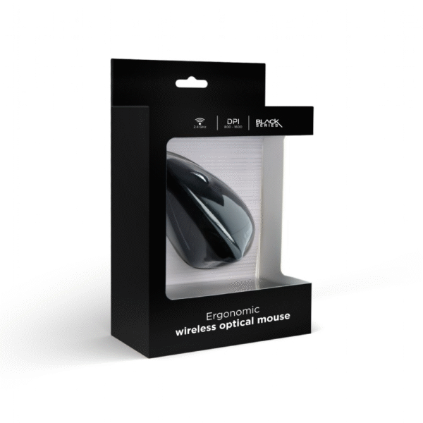 Gembird | MUSW-ERGO-01 | 2.4GHz Wireless Optical Mouse | Optical Mouse | USB | Black - Image 5