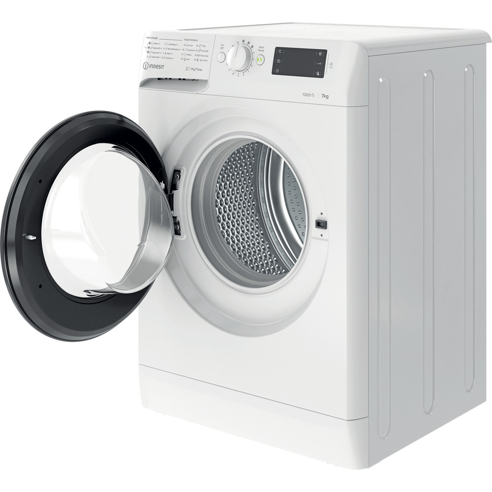 INDESIT | Washing machine | MTWE 71252 WK EE | Energy efficiency class E | Front loading | Washing capacity 7 kg | 1200 RPM | Depth 54 cm | Width 59.5 cm | Display | Big Digit | White - Image 4