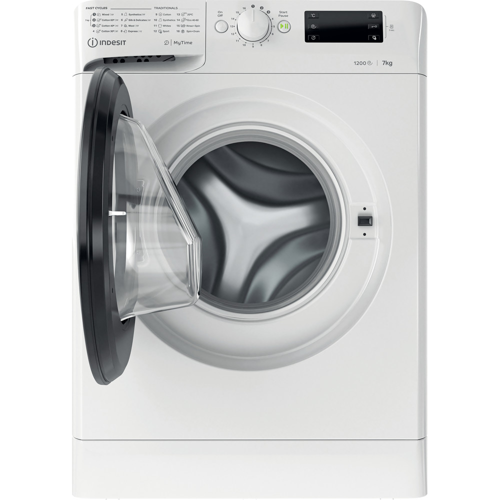 INDESIT | Washing machine | MTWE 71252 WK EE | Energy efficiency class E | Front loading | Washing capacity 7 kg | 1200 RPM | Depth 54 cm | Width 59.5 cm | Display | Big Digit | White - Image 6