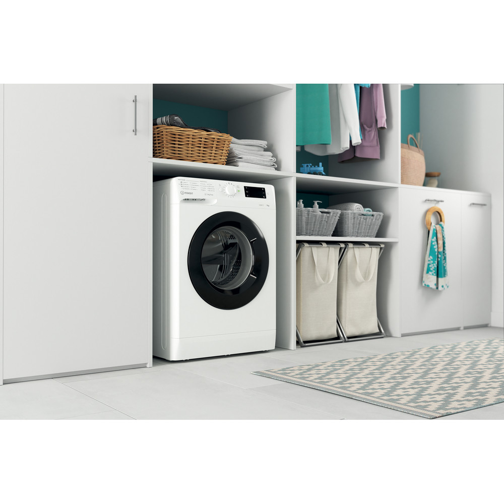 INDESIT | Washing machine | MTWE 71252 WK EE | Energy efficiency class E | Front loading | Washing capacity 7 kg | 1200 RPM | Depth 54 cm | Width 59.5 cm | Display | Big Digit | White - Image 11