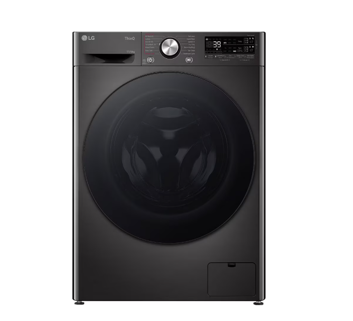 LG Washing Machine with Dryer | F4DR711S2BA | Energy efficiency class A/D | Front loading | Washing capacity 11 kg | 1400 RPM | Depth 57 cm | Width 60 cm | Display | TFT | Drying system | Drying capacity 6 kg | Steam function | Direct drive | Wi-Fi | Black