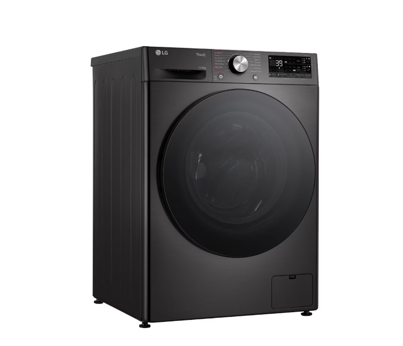 LG Washing Machine with Dryer | F4DR711S2BA | Energy efficiency class A/D | Front loading | Washing capacity 11 kg | 1400 RPM | Depth 57 cm | Width 60 cm | Display | TFT | Drying system | Drying capacity 6 kg | Steam function | Direct drive | Wi-Fi | Black - Image 9