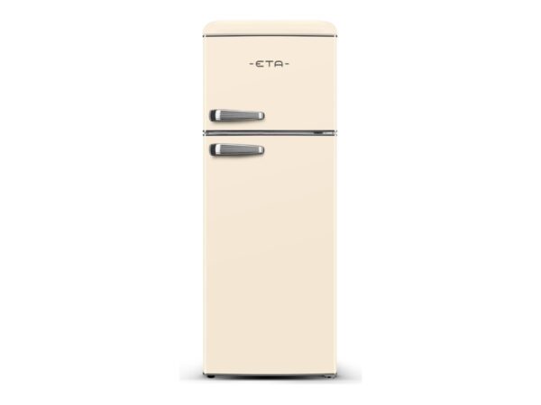 ETA | Refrigerator | ETA253390040E Storio retro | Energy efficiency class E | Free standing | Double Door | Height 148.2 cm | Fridge net capacity 170 L | Freezer net capacity 45 L | 44 dB | Beige - Image 2
