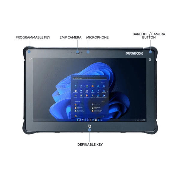 Durabook R11H7 Standard Tablet 11.6" FHD Intel Core i5-1235U 8505/8GB/256GB/Intel Iris Xe Graphics/Win11Pro/Black/WiFi/3Y Warranty | Durabook - Image 2