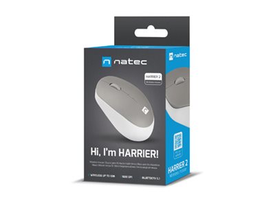Natec | Mouse | Harrier 2 | Wireless | Bluetooth | White/Grey - Image 12