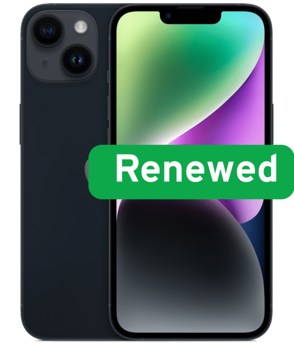 Apple | RENEW | Grade A | iPhone 14 | Black | 6.1 " | Super Retina XDR OLED | 2532 x 1170 pixels | A15 Bionic | 6 GB | 128 GB | Dual SIM | 5G | 12+12 MP | iOS | 18