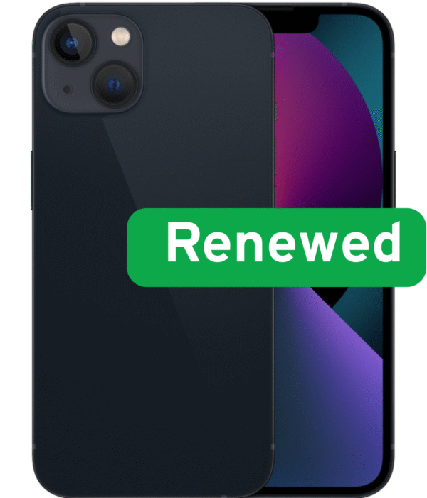 Apple | RENEW | Grade A++ | iPhone 13 | Black | 6.1 " | Super Retina XDR OLED | 2532 x 1170 pixels | A15 Bionic | 4 GB | 128 GB | Dual SIM | 5G | 12+12 MP | iOS | 18