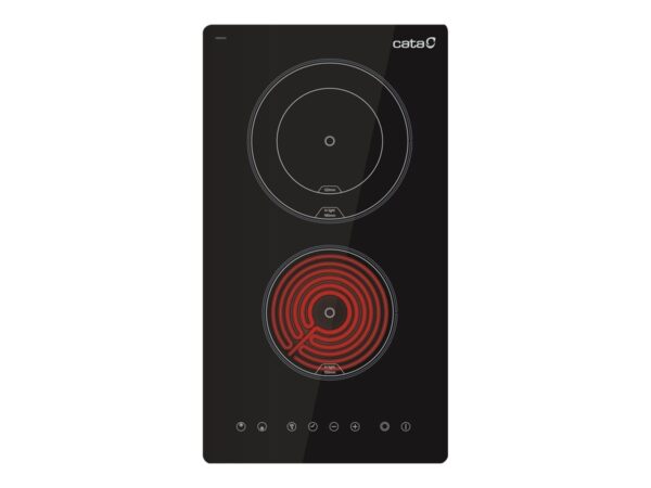 CATA Hob | TD 3002 BK | Vitroceramic | Number of burners/cooking zones 2 | Touch | Timer | Black - Image 2
