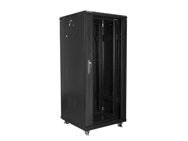Lanberg | Rack cabinet 19" free-standing 27U/600x600 (flat pack) | FF01-6627-12B | Black - Image 5