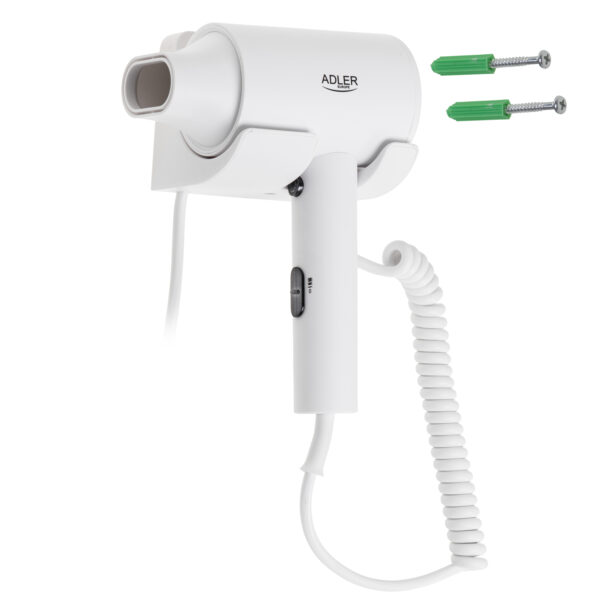 Adler Wall-Mount Hair Dryer | AD 2285 | 2000 W | Number of temperature settings 3 | White - Image 4