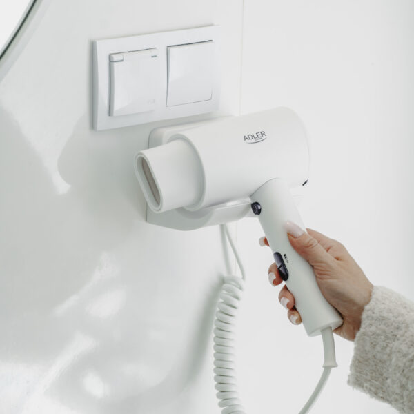 Adler Wall-Mount Hair Dryer | AD 2285 | 2000 W | Number of temperature settings 3 | White - Image 13