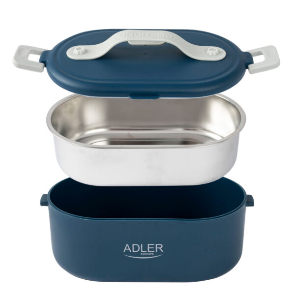 Adler | Electric lunch box with thermal bag | AD 4522 | 0.8 L | Plastic/Stainless steel | Blue | Lid included - Image 3