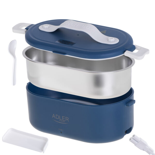 Adler | Electric lunch box with thermal bag | AD 4522 | 0.8 L | Plastic/Stainless steel | Blue | Lid included - Image 7