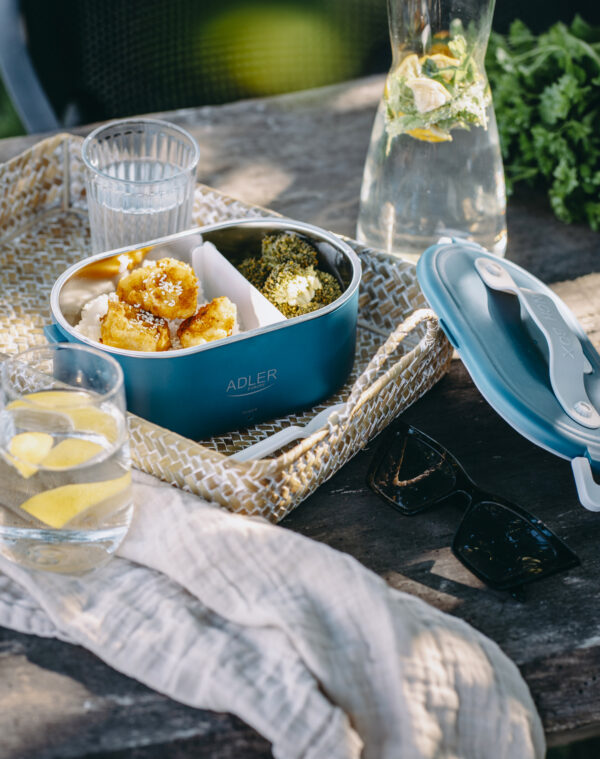 Adler | Electric lunch box with thermal bag | AD 4522 | 0.8 L | Plastic/Stainless steel | Blue | Lid included - Image 14