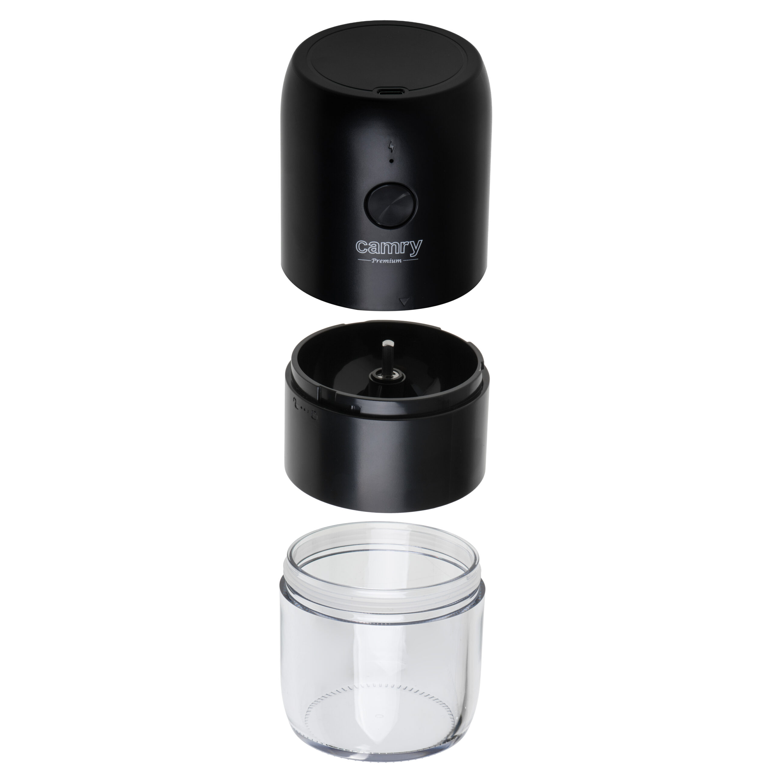 Camry Cordless USB Electric Coffee Grinder | CR 4302 | 25 W | Coffee beans capacity 25-30 g | Black - Image 4