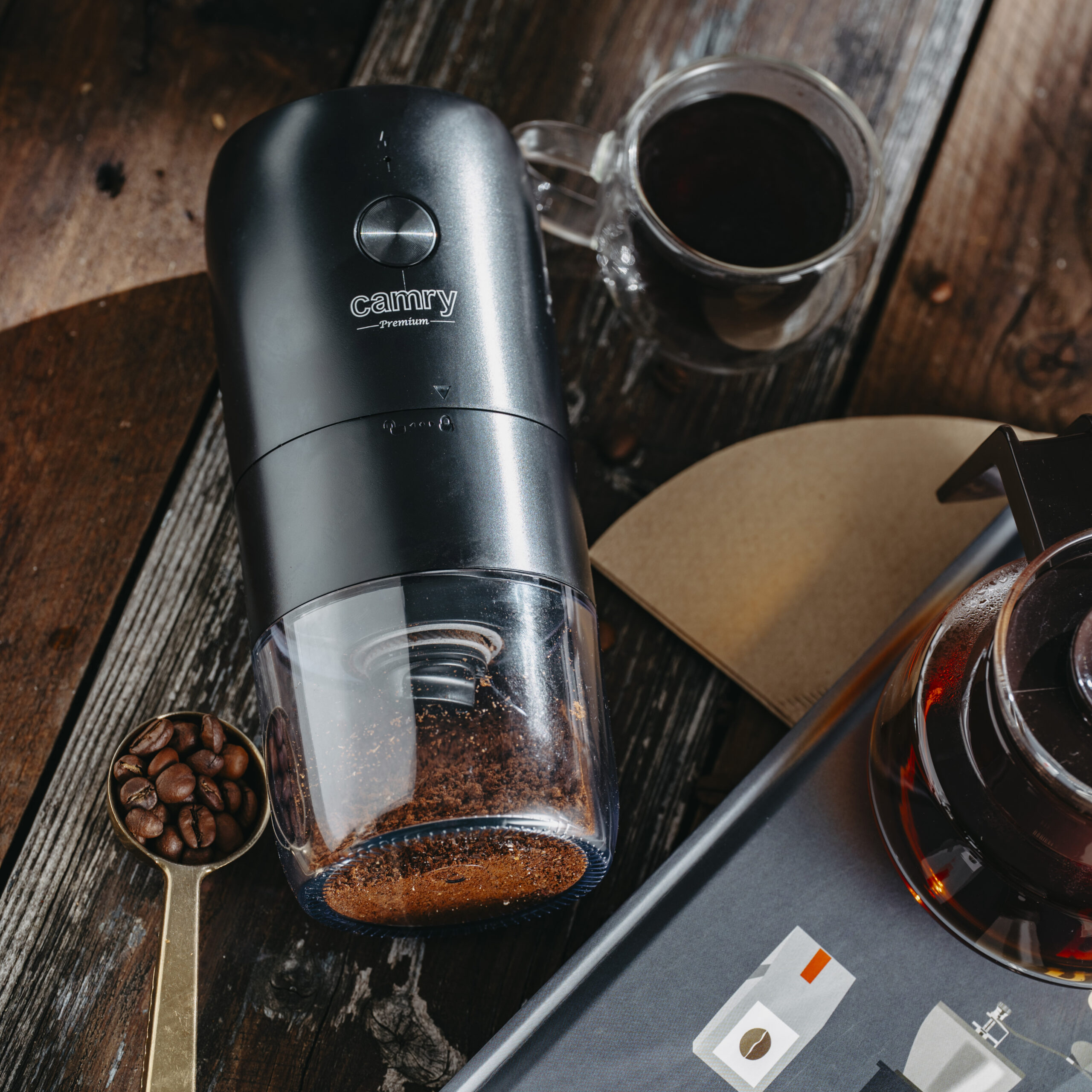 Camry Cordless USB Electric Coffee Grinder | CR 4302 | 25 W | Coffee beans capacity 25-30 g | Black - Image 12