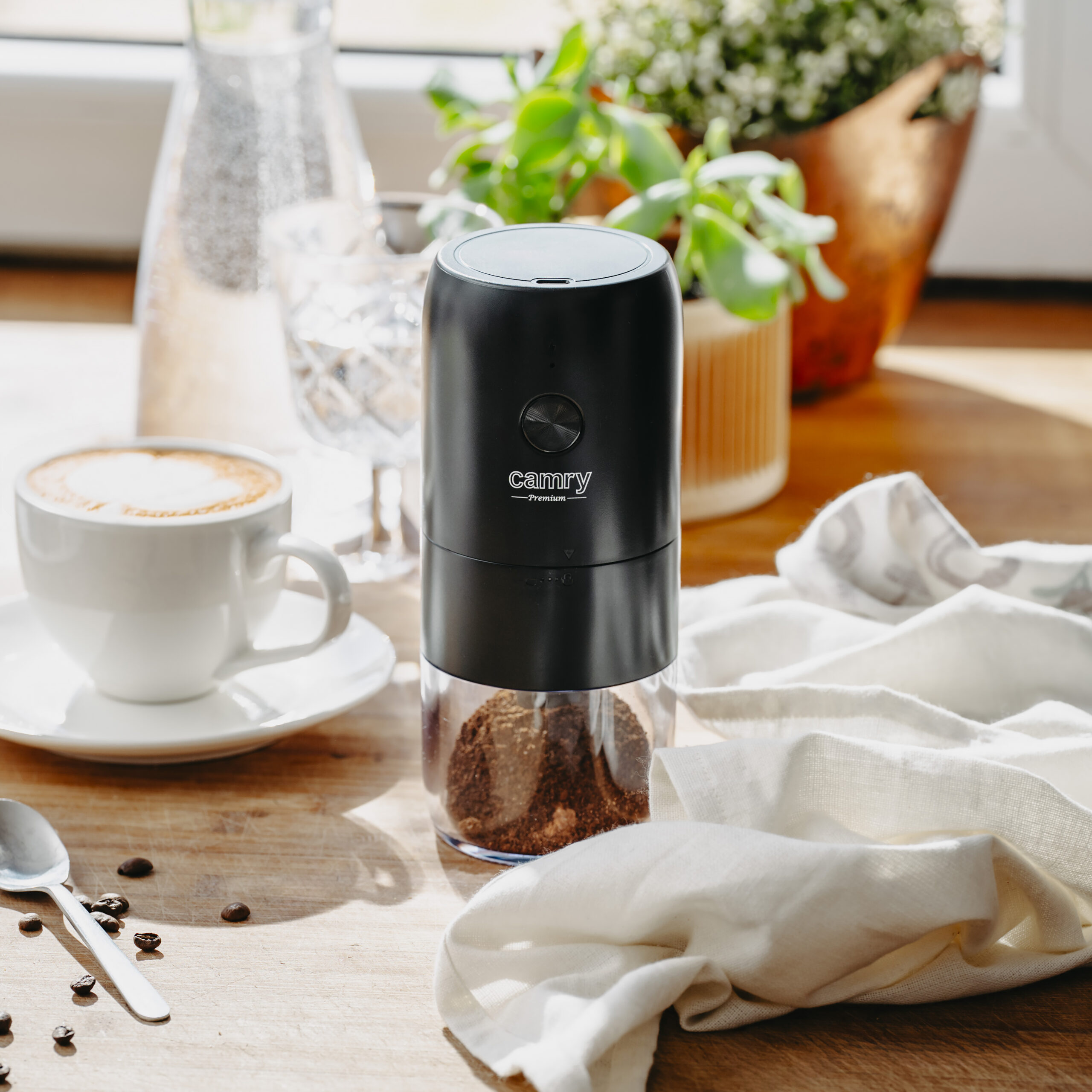 Camry Cordless USB Electric Coffee Grinder | CR 4302 | 25 W | Coffee beans capacity 25-30 g | Black - Image 14