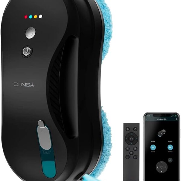 Cecotec Window Cleaning Robot | Conga Windroid 890 SprayWater Smart Connected T | Corded | Black