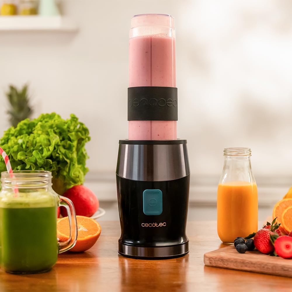 Cecotec Blender | Power Titanium 900 ProGo | Tabletop | 900 W | Jar capacity 2x0.57 L | Ice crushing | Black - Image 6