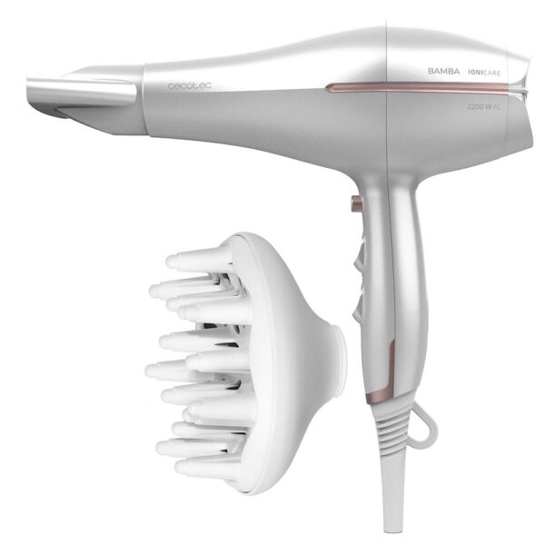 Cecotec Hair Dryer | IoniCare 5300 Maxi Aura | 2200 W | Number of temperature settings 3 | Ionic function | Diffuser nozzle | White