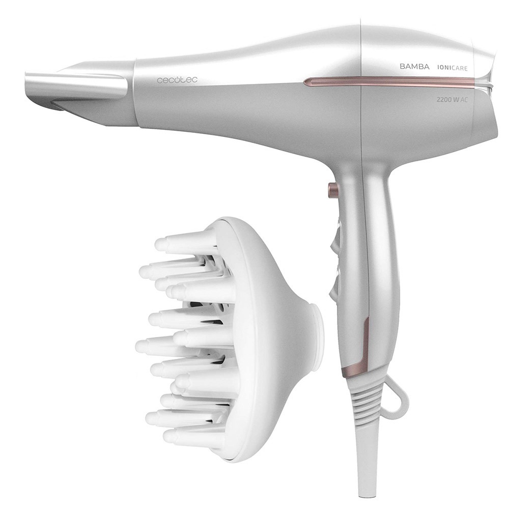 Cecotec Hair Dryer | IoniCare 5300 Maxi Aura | 2200 W | Number of temperature settings 3 | Ionic function | Diffuser nozzle | White