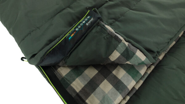 Outwell | Sleeping Bag | 235 x 150 cm | -16/+5 °C | Both Side Zipper - Image 4