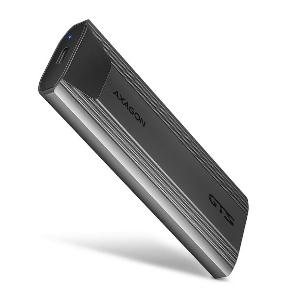 AXAGON USB-C 10Gbps - M.2 NVMe and SATA SSD THIN SCREWLESS box | EEM2-GTS2