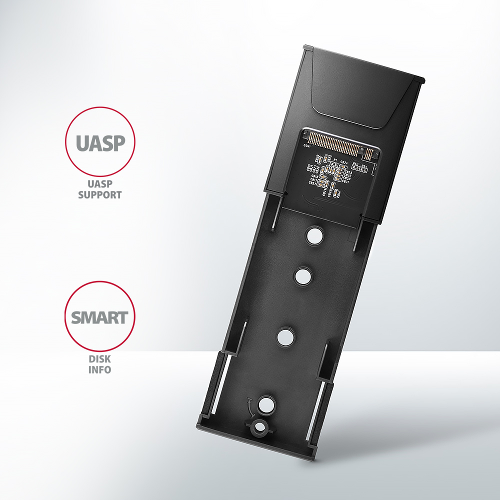 AXAGON USB-C 10Gbps - M.2 NVMe and SATA SSD THIN SCREWLESS box | EEM2-GTS2 - Image 2