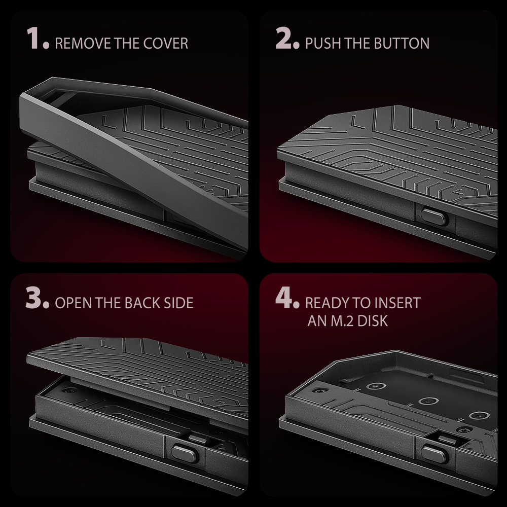 AXAGON USB-C 10Gbps - M.2 NVMe and SATA SSD GAME M.2 box | EEM2-GAM - Image 8