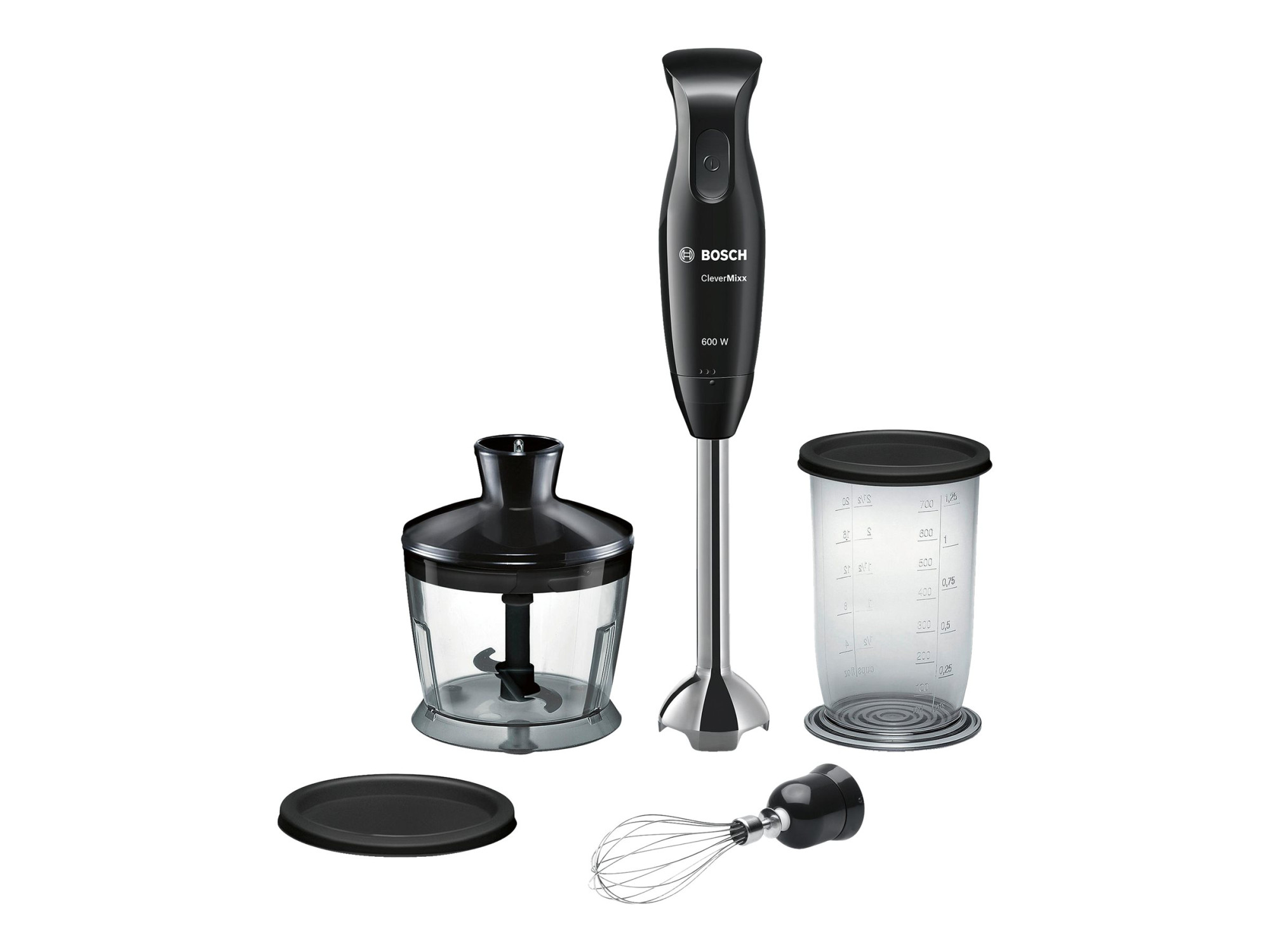 Bosch | Blender | CleverMixx MSM2650B | Hand Blender | 600 W | Jar material Plastic | Chopper | Mini chopper | Black - Image 4