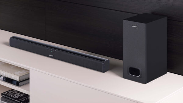 Sharp | HT-SBW110 2.1 Slim Soundbar | Black | No | AUX in | Bluetooth | Wireless connection - Image 5