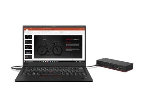 Lenovo | ThinkPad Universal USB-C Dock - EU | Docking station | Ethernet LAN (RJ-45) ports 1 | VGA (D-Sub) ports quantity 1 | DisplayPorts quantity 2 | USB 3.0 (3.1 Gen 1) Type-C ports quantity 1 | USB 3.0 (3.1 Gen 1) ports quantity 3 | USB 2.0 ports quantity 2 | HDMI ports quantity 1 | 65 W | Warranty 36 month(s) - Image 18