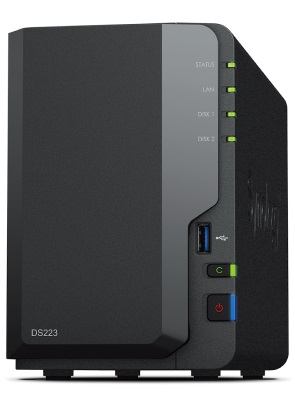 Synology | DS223 | Up to 2 HDD/SSD Hot-Swap | Realtek | RTD1619B | Processor frequency 1.7 GHz | 2 GB | DDR4