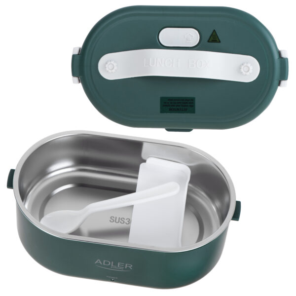 Adler | Electric lunch box with thermal bag | AD 4522 | 0.8 L | Plastic/Stainless steel | Green | Lid included - Image 7