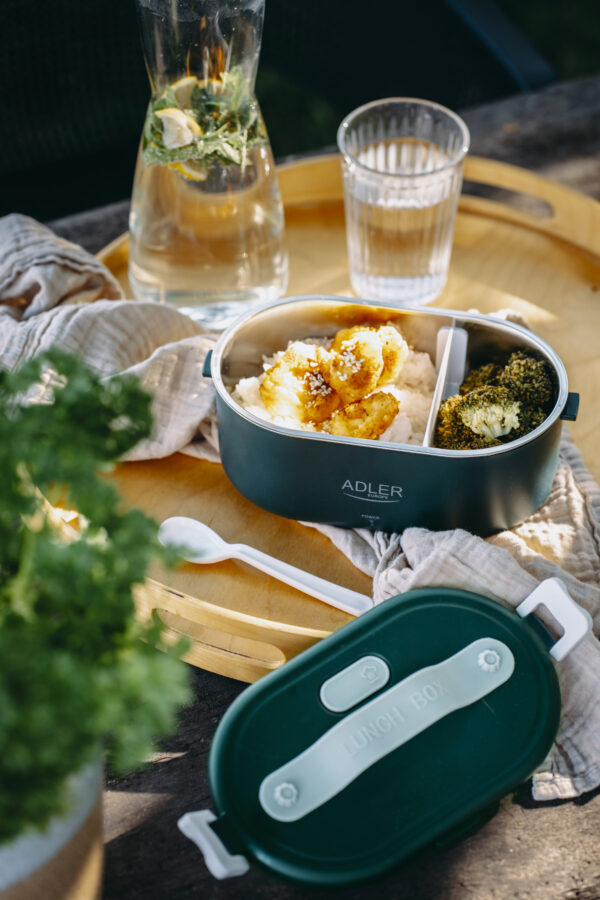 Adler | Electric lunch box with thermal bag | AD 4522 | 0.8 L | Plastic/Stainless steel | Green | Lid included - Image 13
