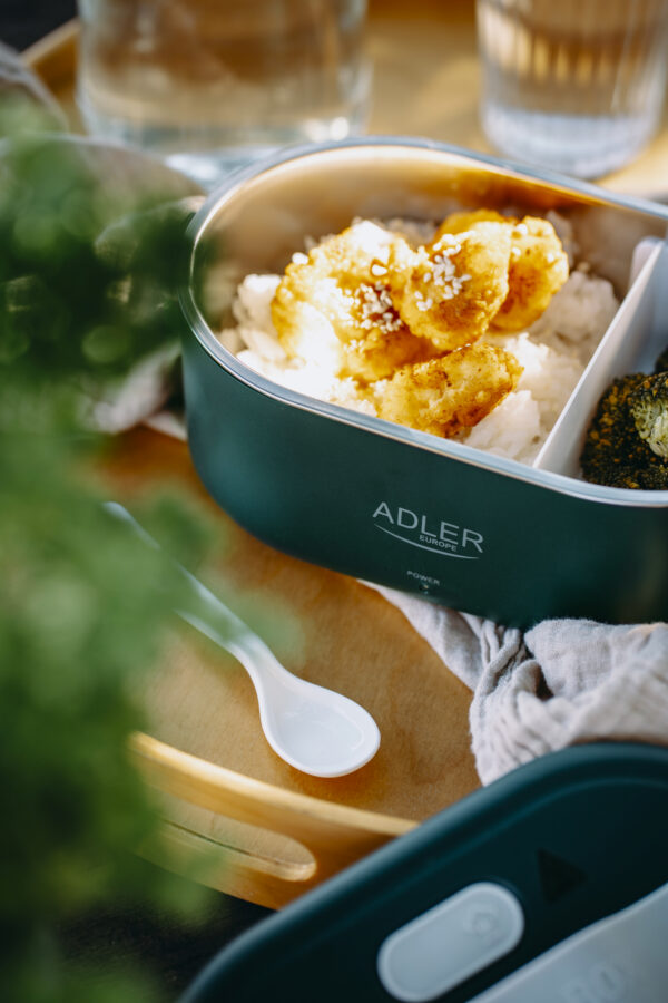 Adler | Electric lunch box with thermal bag | AD 4522 | 0.8 L | Plastic/Stainless steel | Green | Lid included - Image 14