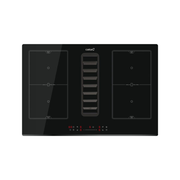 CATA | Hob with Hood | IAS 7024 | Induction | 77 cm | Number of burners/cooking zones 4 | Black | Slider