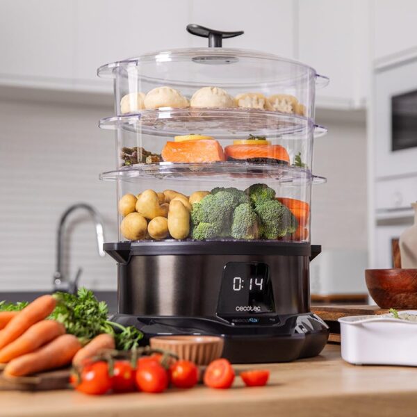 Cecotec Food Steamer | Vapovita 3000 Pro | 1000 W | Number of baskets 3 - Image 3
