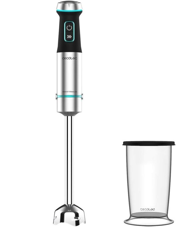 Cecotec Hand Blender | Power TitanBlack 1200 XL | Hand Blender | 1200 W | Number of speeds Adjustable | Turbo mode | Stainless steel