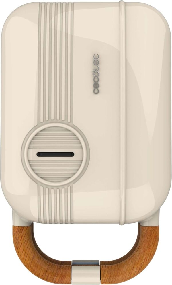 Cecotec Sandwich Maker | Rock'nToast Retro One Beige | 700 W | Number of plates 3 | Beige - Image 3