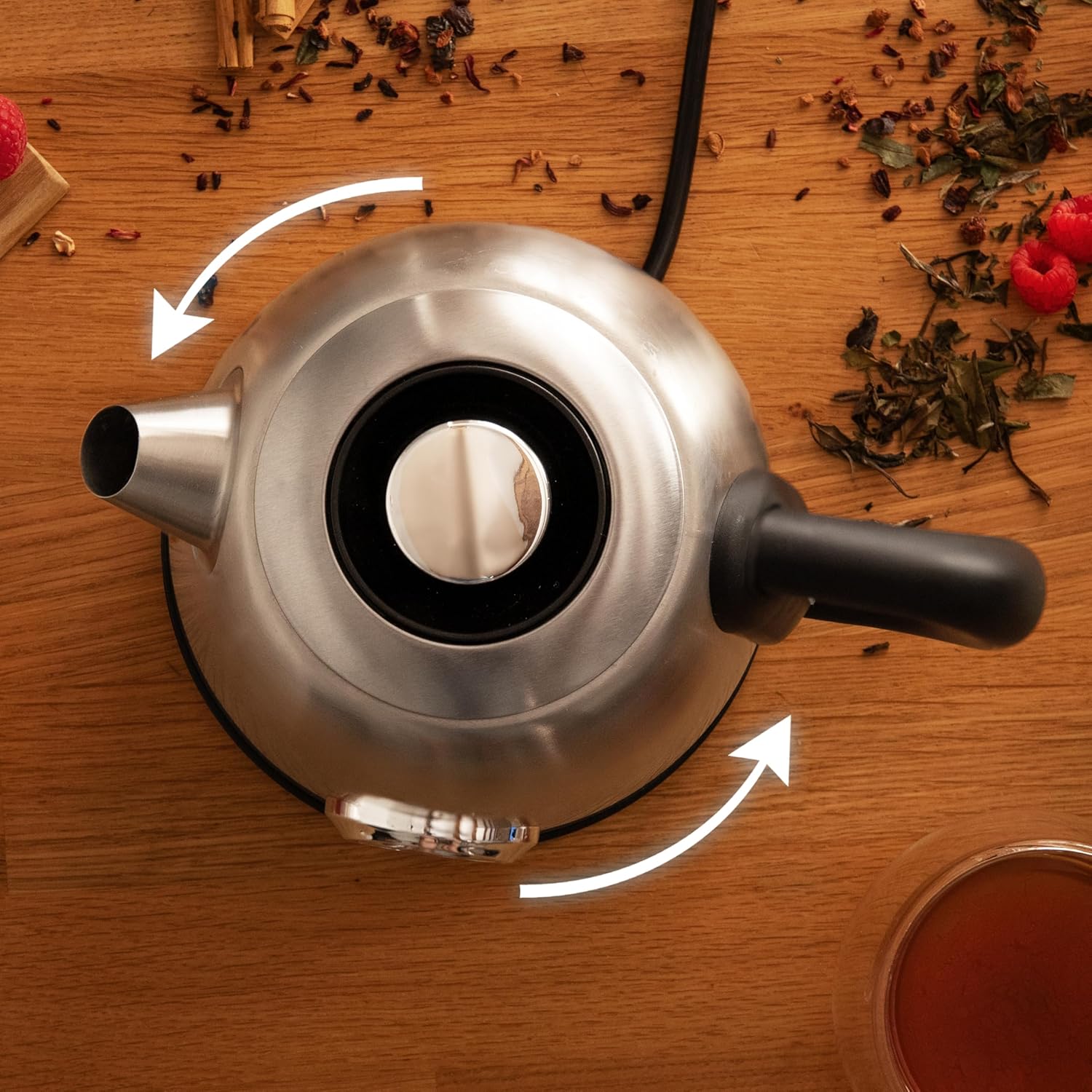 Cecotec Kettle | Thermosense 620 Vintage | Electric | 2200 W | 1.7 L | Stainless steel | 360° rotational base | Stainless steel - Image 8