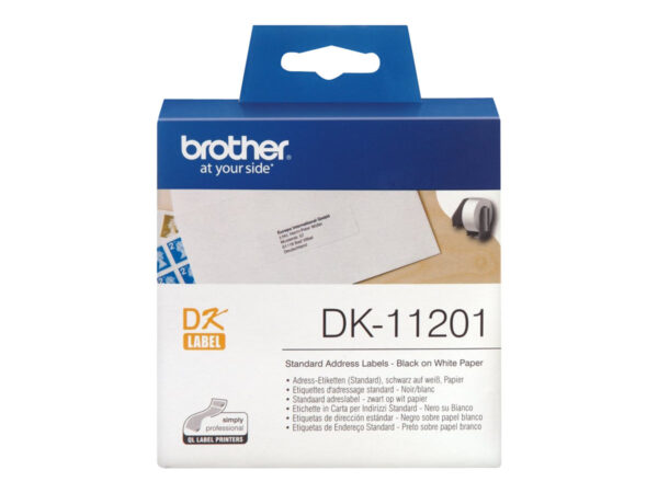 Brother | DK-11201 Standard Address Labels | Black, White | DK | 29mm x 90mm - Image 3