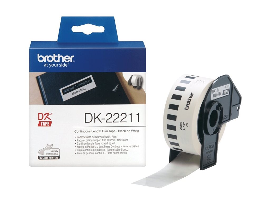 Brother | DK-22211 Continuous Length Paper Label | Black, White | DK | 29mm | 15.24 m - Image 6