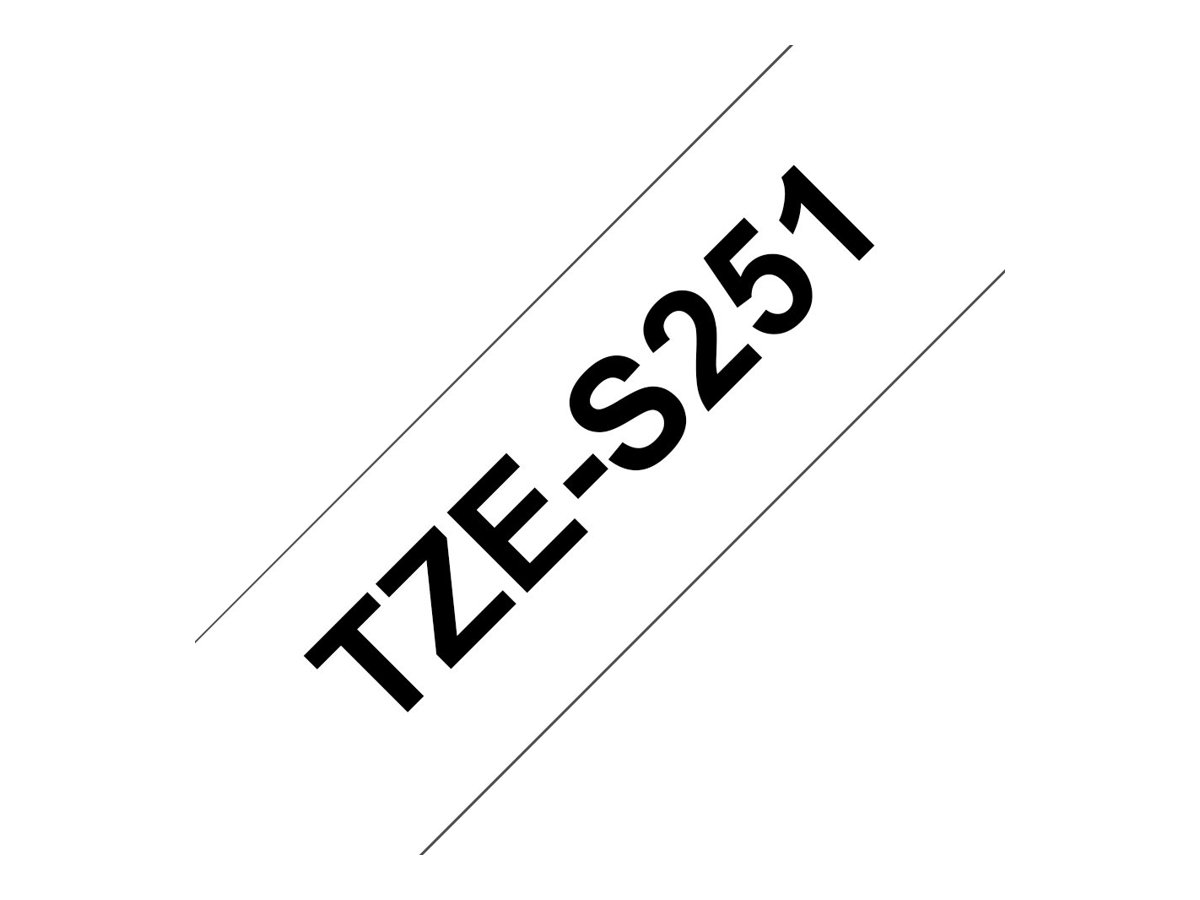 Brother | TZe-S251 Strong Adhesive Laminated Tape | Black on White | TZe | 8 m | 2.4 cm - Image 11
